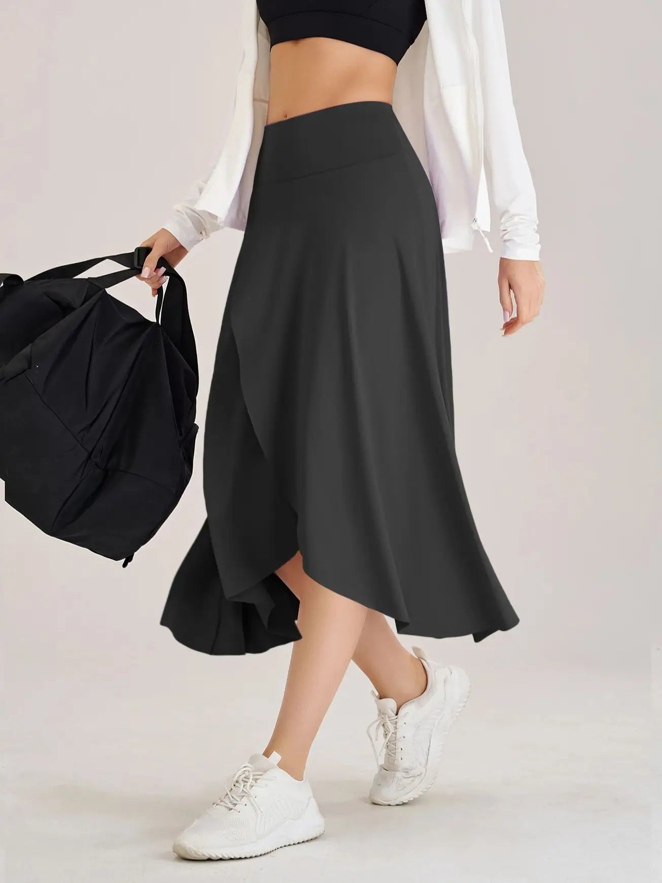 Summer Women Golf Tennis Dance Fitness Long Skirts Quick Drying Solid Female Lining High Waist Long Skirts Shorts