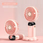 Mini Portable Handheld Fan Foldable Neck Hanging Fans 5 Speed USB Rechargeable Fan with Phone Stand and Display Screen 1800mAh