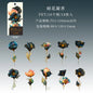 10pcs/1lot Kawaii Scrapbook Sticker Golden Flower Shadow Scrapbooking Supplies Planner Decorative Stationery Sticker
