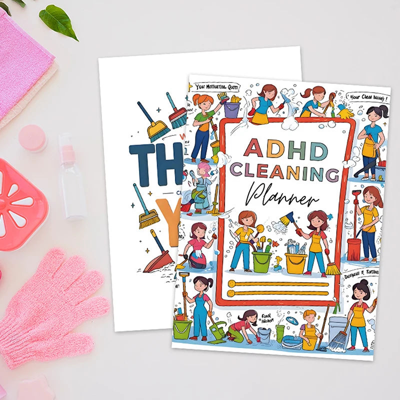 Cleaning Planner For Adhd Adults Women Kids,Household Daily Cleaning Schedule And Checklist Organizing Notebook