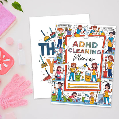 Cleaning Planner For Adhd Adults Women Kids,Household Daily Cleaning Schedule And Checklist Organizing Notebook