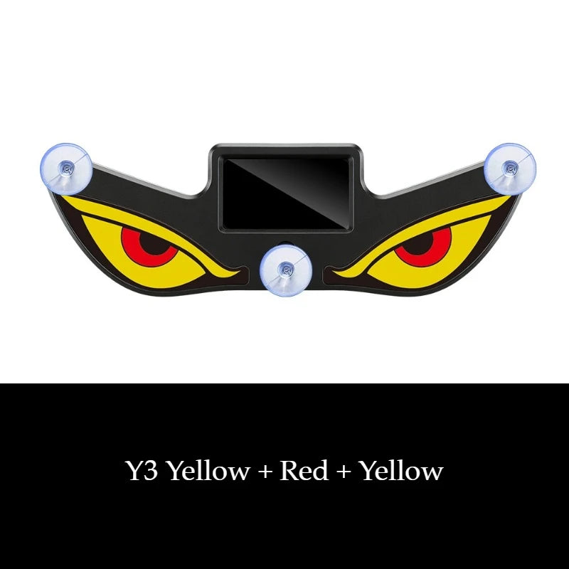 Solar Demon's Eye Car Lights Dynamic Expression Led Light Ambience Lamp Decoration Rechargeable Warning Lamps with Suction Cups