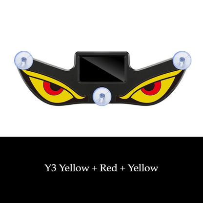 Solar Demon's Eye Car Lights Dynamic Expression Led Light Ambience Lamp Decoration Rechargeable Warning Lamps with Suction Cups