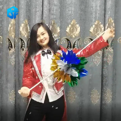 Rope to Flower Ball Flash Flowers Ball Appearing Ball Flower Magic Tricks Spring Flower Bouquet Magic Props Close Up Street