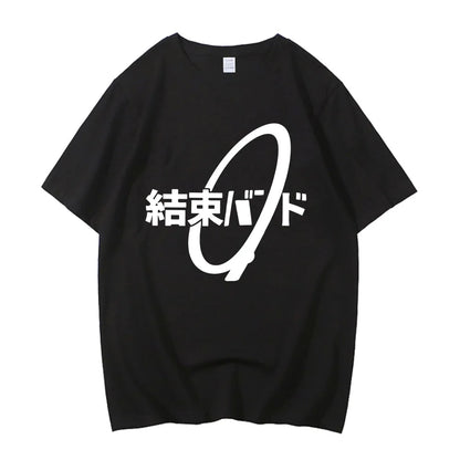 Unisex Anime Cos BOCCHI THE ROCK Hitori Gotoh Ljichi Nijika Cotton Casual Short Sleeve Tees High Quality Streetwear