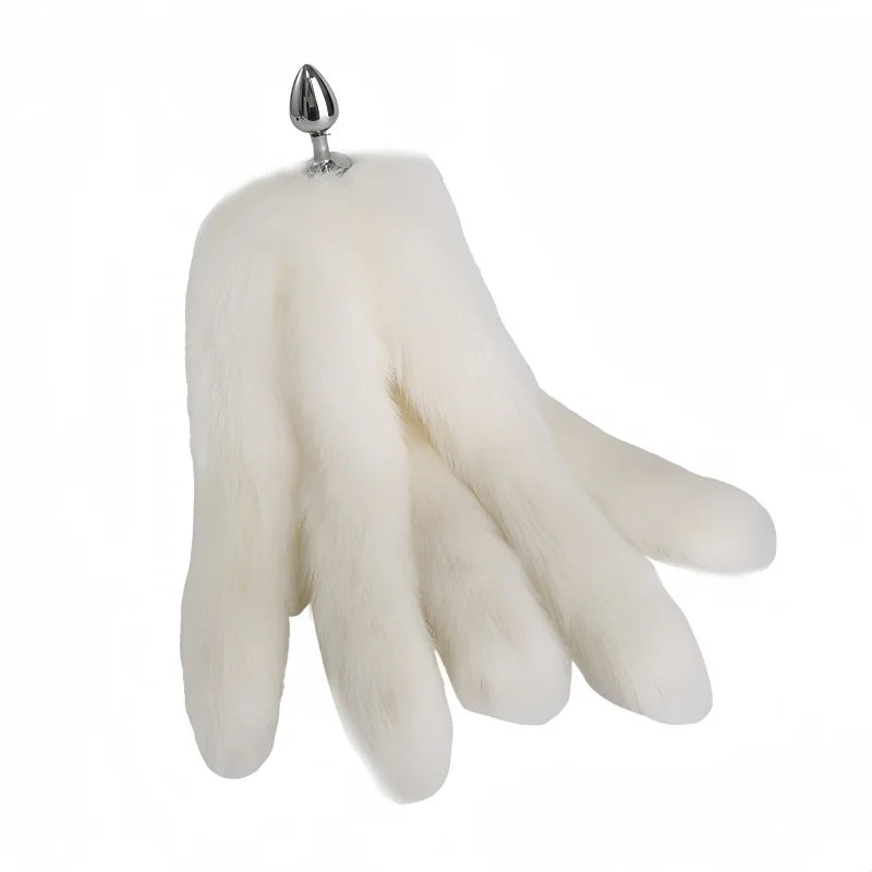 Sexy Multi Taile False Fox Tail with Separable Metal Butt Plug Anal Sex Toys for Couple BDSM Role Play Adult Products