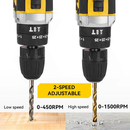 MELLWIN 25+3 Torque Electric Impact Drill Set Multipurpose Cordless Electric Screwdriver Power Tool For Makita 18V Battery Pin