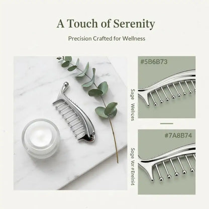 Manual Head Massager Scalp Comb Protable Stainless Steel Gua Sha Facial Tool Trigger Point Massager Tool For Foot Hand Back