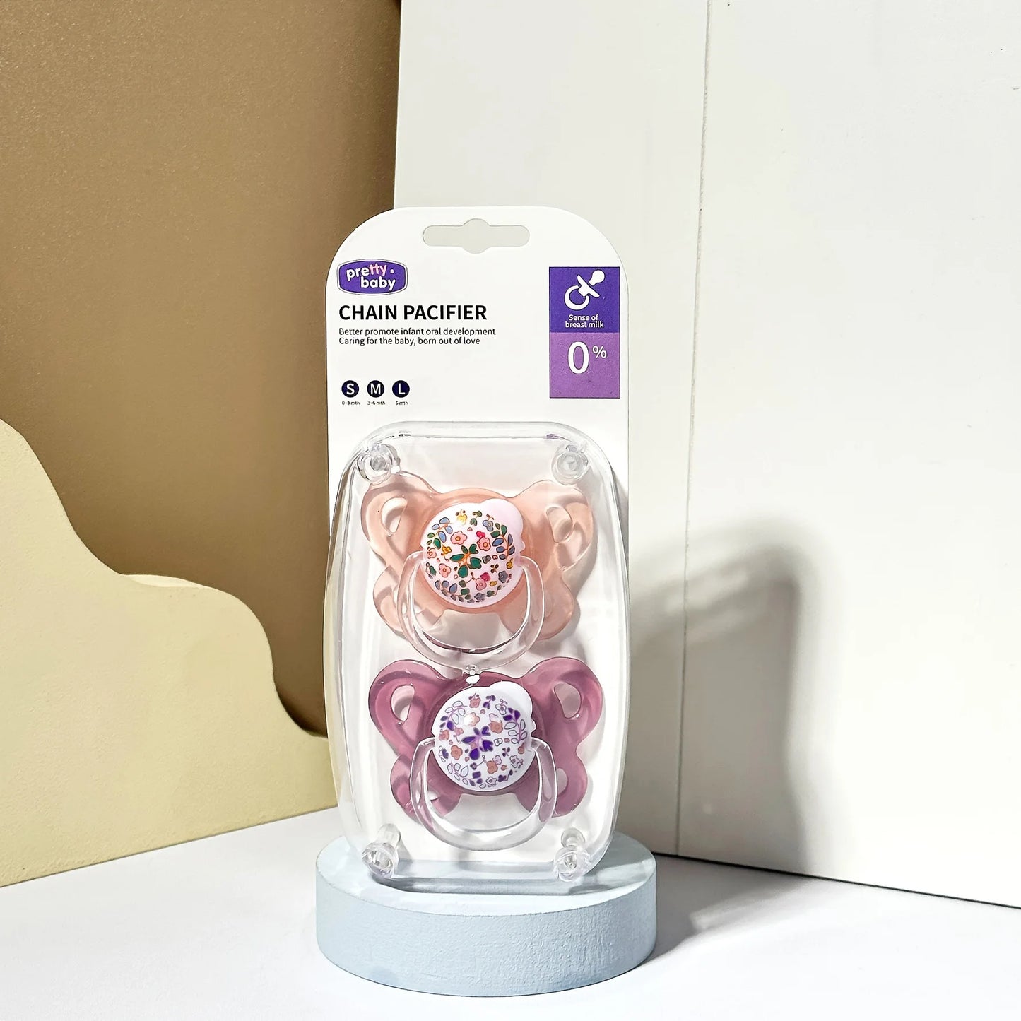 New 2pcs/4pcs Baby Pacifier with Cover, Flower-design Printed Soother with Thumb Nipple,Perfect Baby Shower Gift for Boy Girl