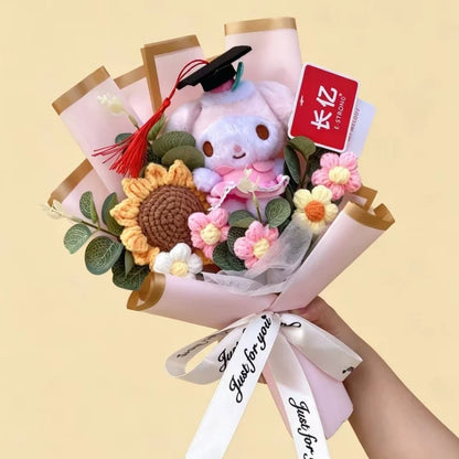 Cartoon Anime Series Hellokitty Kulomi Plush Toys Creative Graduation Bouquet Children's Day Birthday Graduation Gifts For Kids