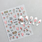 3d Nail Art Decals Spring Booming Violets Lavenders Purple Blue Pink Flowers Butterflys Stickers Decoration For Nail Tips Beauty