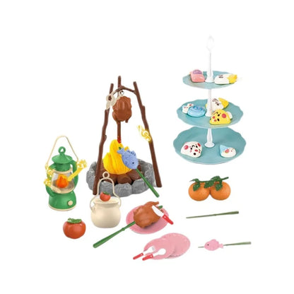 Kids Camping Tent Set Baby Playground Miniature Foods Children's Tent House Indoor Outdoor Parent-Child Interactive Game Toys