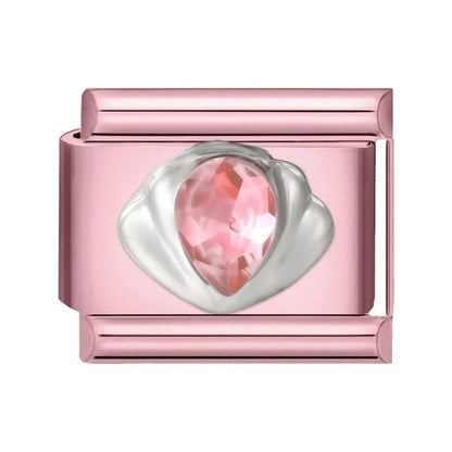 Pink Color Y2K Butterfly Star Bow Rabbit Heart Pendant Italian Charm Links Fit 9mm Stainless Steel Bracelet DIY Making Gifts