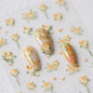 White Flower Petal Cherry Blossom Peach Blossom Falling Petal Floral Gradient 5D Self Adhesive Nail Art Sticker Manicure Decals