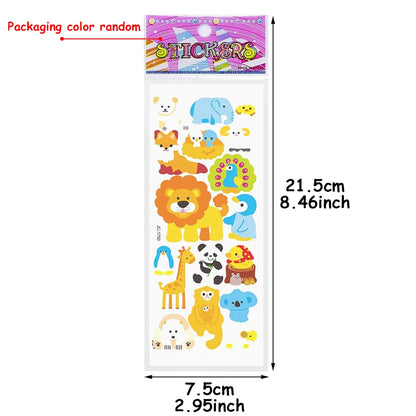 12/24pcs 3D Cartoon Bubble Stickers More Than 100+ Styles Random DIY Decoration Graffiti Stickers for Diary Luggage Laptop
