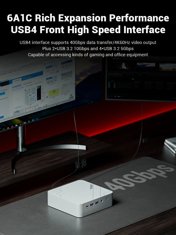 FIREBAT F1 MINI PC AMD Ryzen 5 7640HS DDR5 16GB RAM 512GB SSD WIFI6 BT5.2 Portable Desktop MINI-PC Windows 11  Desktop Computer