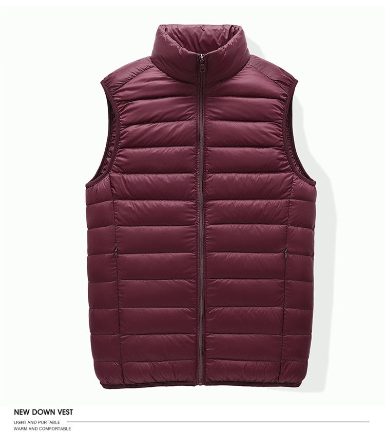 Men's Sleeveless Puffer Jacket 2023 New Autumn Spring Lightweight Water-Resistant Packable Men Down Vest Coat
