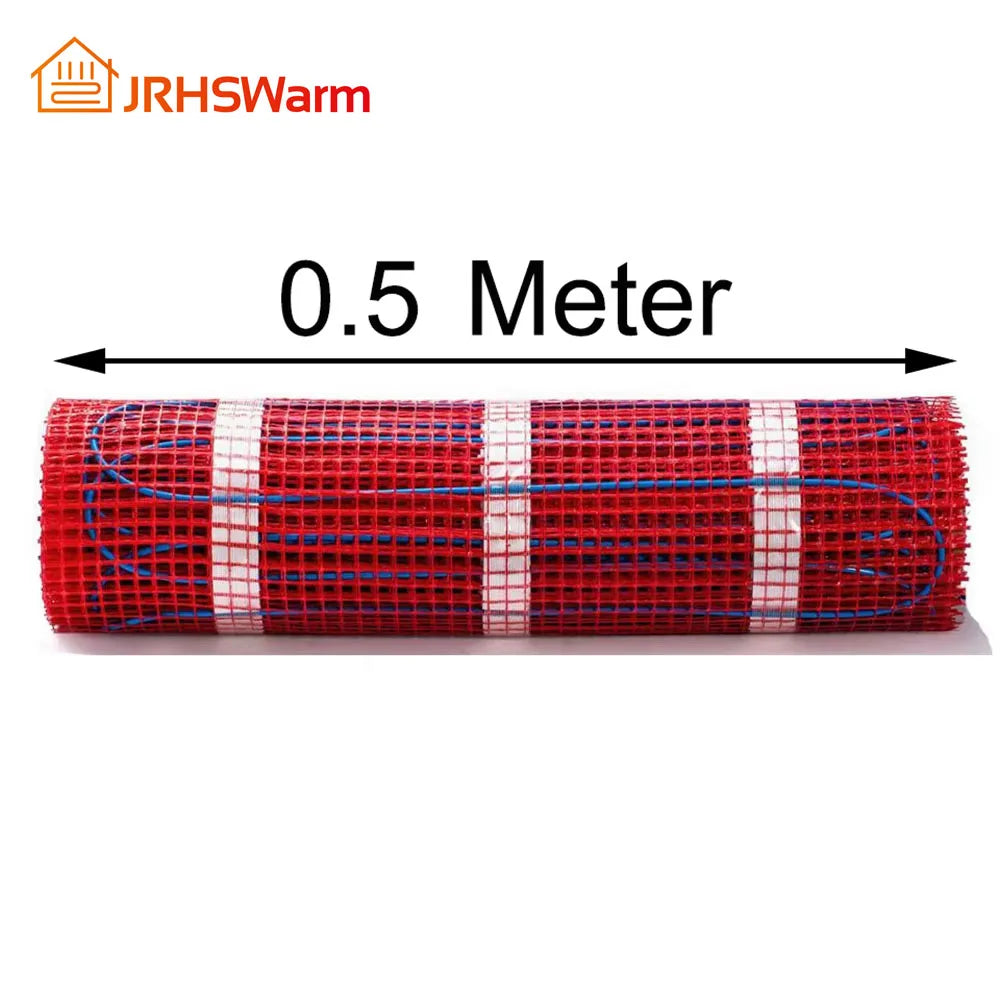 230V 150w/m2 Electric Underfloor Heating Mat Kit Pad System Parts For Bathroom Ceramic Stone Tile Wooden Floor Heated Warming