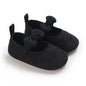 2025Black Fashion Newborn Party Princess Shoes  Boys And Girls' First Step Walking Shoes Rubber Soled Anti Slip Baby Shoes 0-18M