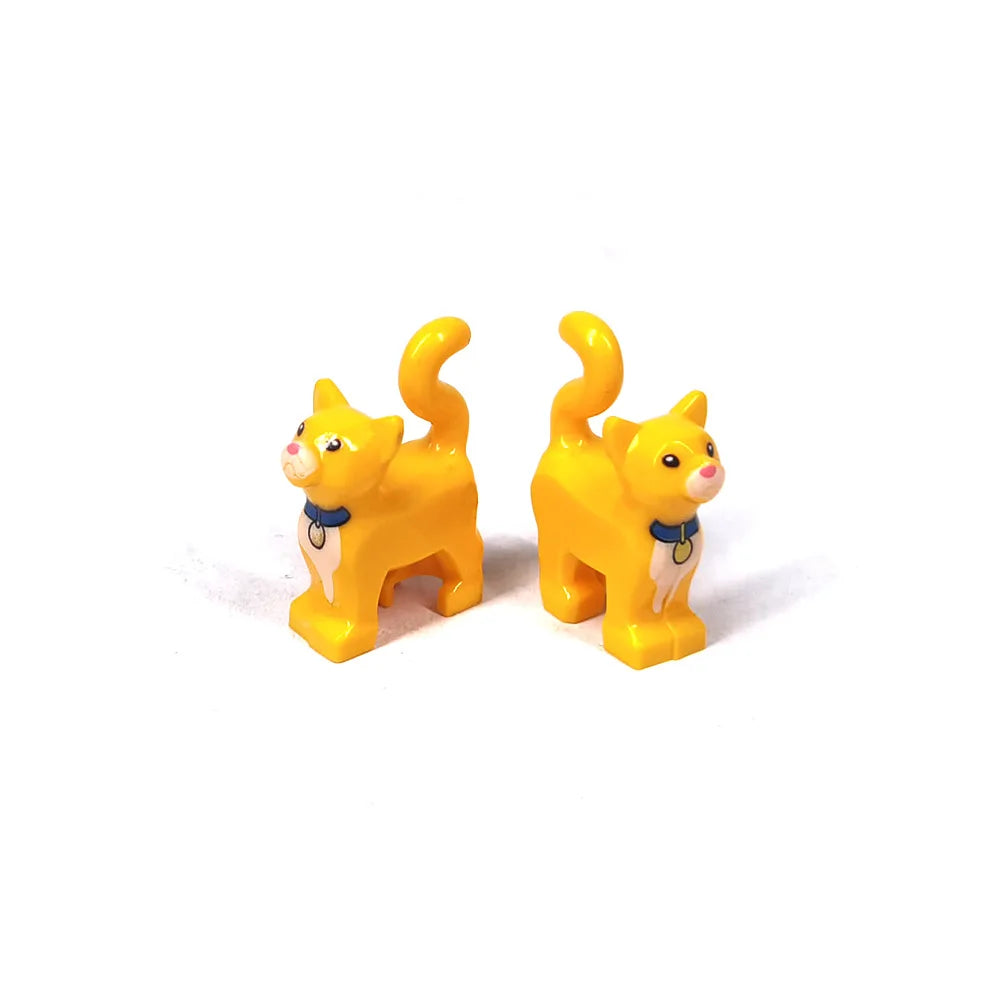 MOC Small Particle Building Blocks Zoo Scene Series Models of Animals Cats Plants and Palm Trees Along with Accessories and Toys