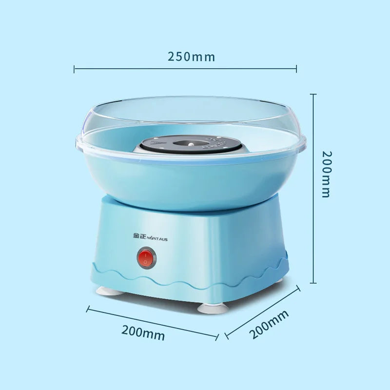Cotton Candy Machine for Kids DIY Portable with Large Food Grade Splash-Proof Plate Efficient Heating Hard & Sugar Free