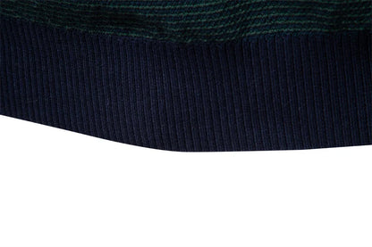 AIOPESON Men's Striped Sweater Solid Color Knit Pullover Warm Luxury Cotton Autumn Winter Casual Turtleneck Mens Sweaters