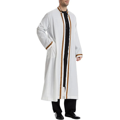 Dubai Saudi Muslim Men Open Abaya Kimono Dresses Turkey Eid Ramadan Islamic Kaftan Arabic Long Robe Caftan Jubba Thobe Clothing