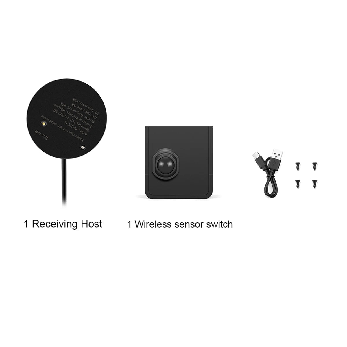 Wireless Moveable PIR Motion Sensor Switch USB Rechargeable DC12V-24V Work With Receiver Multi-pieces Linkage Use For LED Light