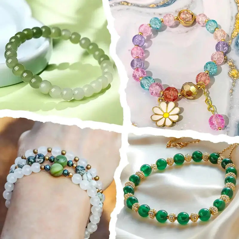 DIY Bracelet Making 6mm Glass Loose Beads Full Set Jewelry Accessories Beading Supplies for Handmade Ornament Creation