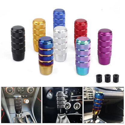 Universal Car Manual Transmission Aluminum Knurled Gear Shift Knob 95mm Non-Slip Gear Lever Knob M8 M10 M12 Universal