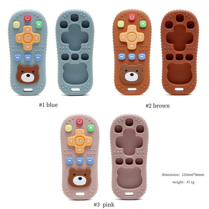 Baby Teethers Remote Control Shape Silicone Molar Chewing Toys Silicone Teething Toys Infant Baby Gifts Newborn Accessories