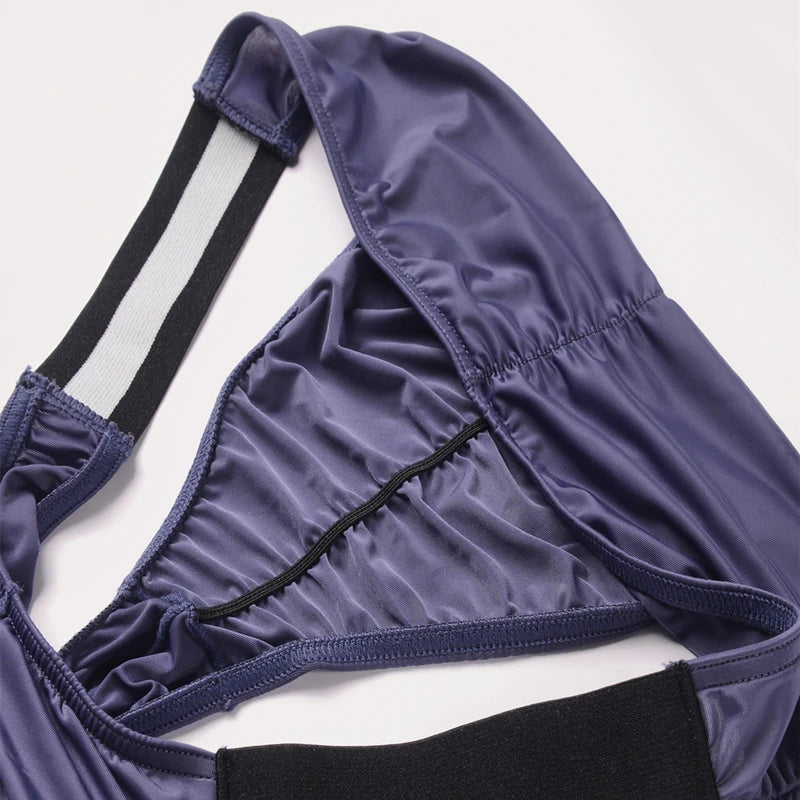 Ice Silk Briefs Men Underwear Male Wide Belt Panties Sexy U Pouch Wrinkle Back Bikini Slips Hombre Breathable Exotic Lingerie