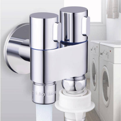 Bathroom Faucet Stainless Steel Washing Machine Water Faucet Double Outlet for Toilet Garden Hose Washing Machine Pet Bathing