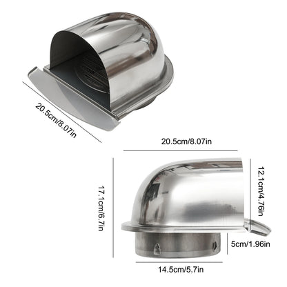 Wall Air Vent Outlet Stainless Steel Metal Cover Ducting Ventilation Exhaust Grille Cover Heating Cooling Vents Cap 100mm 150mm