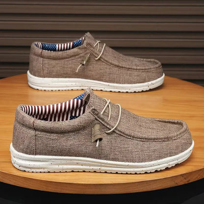 Men's Casual Shoes Lightweight Loafers Soft man Canvas Shoes Vulcanized Shoes for men Driving Flat Shoe Slip-on Outdoor Sneakers