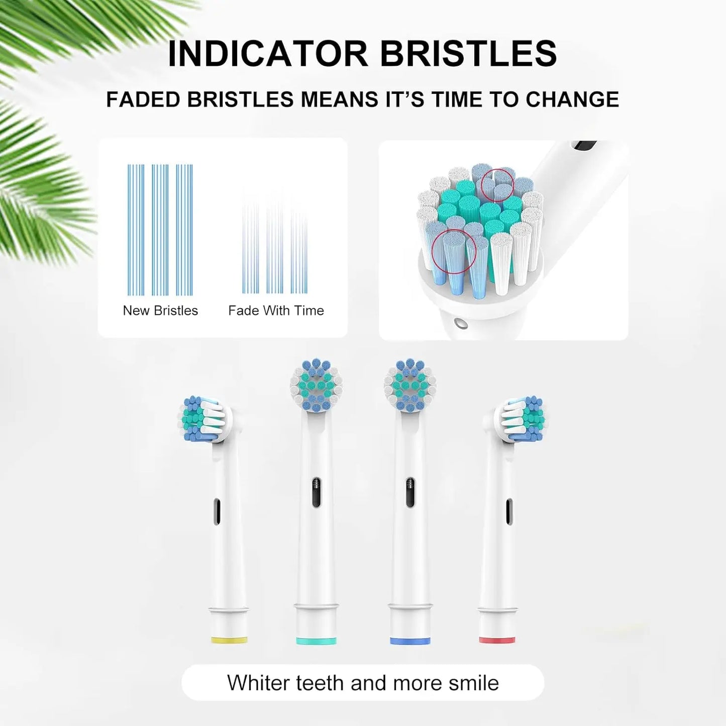 For Oral-B Dupont Bristle Electric Toothbrush Heads Whiten Teeth Daily Clean Soft Care Teeth Function D100 D25 D30 4/8/16pcs