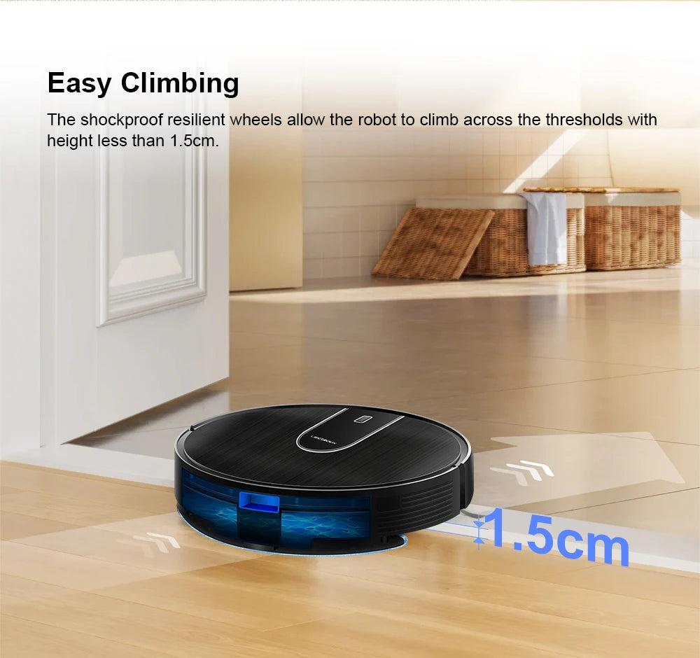 Robot Vacuum Cleaner LIECTROUX N7S-U,Smart Mapping,WiFi App,6KPa,5200MAH ,Brushless Motor,Ideal for Pet Hair