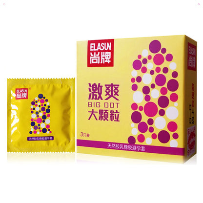 3Pcs Condoms Natural Latex Rubber Large Grain Condom Intimate Sex Toy Products