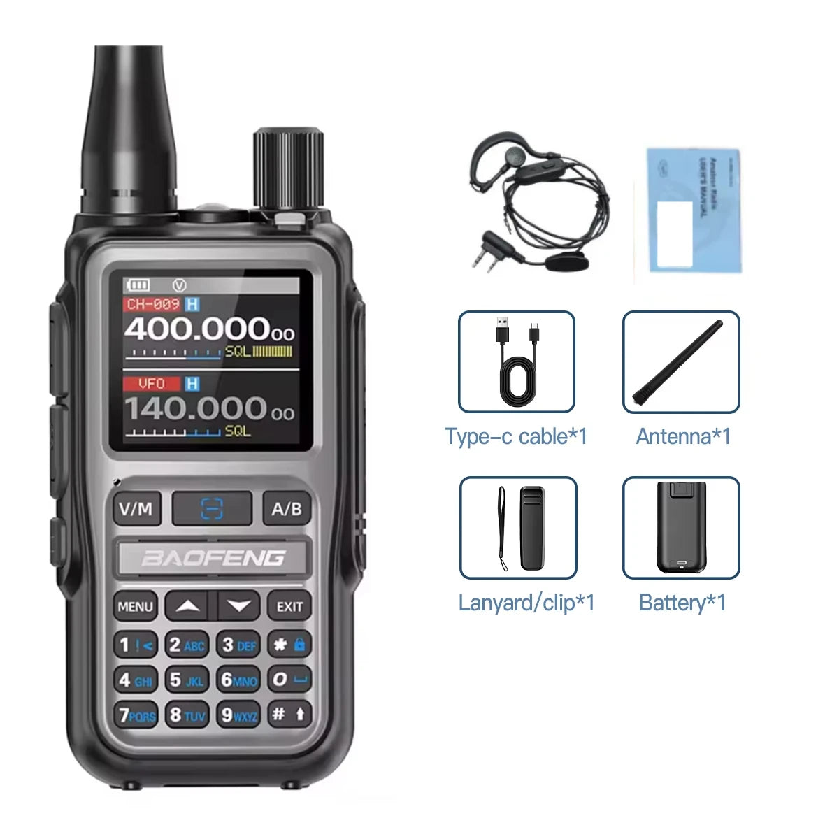 2PCS BAOFENG UV-5RMini Talkie-Walkie Multi-Band Programming Wireless Copy Frequency 5W 999CH AM FM Long Range Bidirectional Radio
