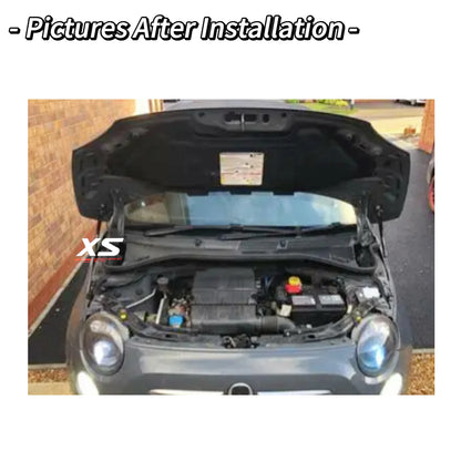 Hood Struts Kit For Fiat 500 (312) 2007-2025 Front Bonnet Modify Damper Cylinders Lift Support Shock Absorber Prop Pistons Rods