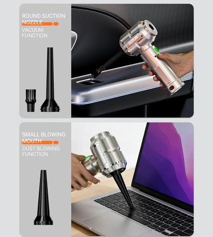 SZUK Car Vacuum Cleaner Portable Blower Handheld Cleaning Machine with LED Light Powerful Wireless Mini Vacuum Cleaner for Car
