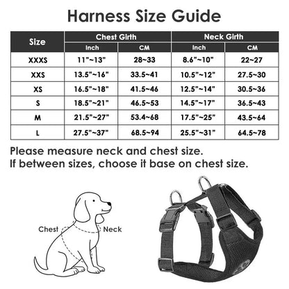 Dog Safety Vest Harness with Seatbelt, Dog Car Harness Seat Belt Adjustable Pet Harnesses Double Breathable Mesh Fabric with Car