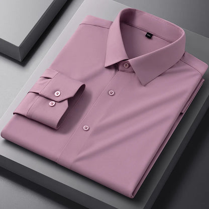 High Stretch Anti-Wrinkle Men's Shirts Long Sleeve Dress Shirts Men Fit Social Business Blouse Social Shirt Men Clothing S-4XL