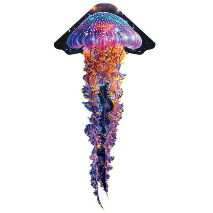 1 Set Colorful Kites Children's Toys Professional Flying Fluorescent Jellyfish Kites For Adults Outdoor Games