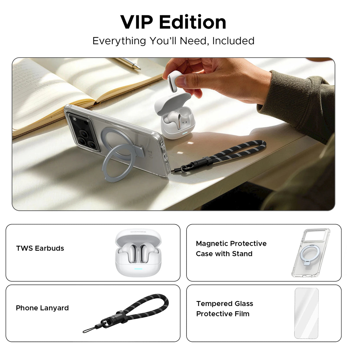 DOOGEE Note 56 VIP Edition Android 16 Smartphone 6150mAh Battery 24GB RAM (3+21) 64GB ROM 8.45mm Ultra Slim 90HZ mobilephones
