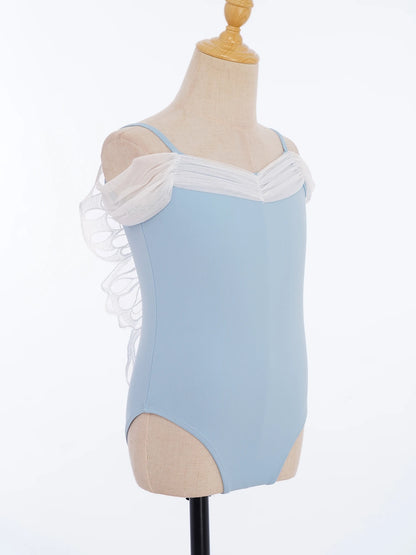 New Girls Ballet Leotards Kids Child Sleeveless Fairy Butterfly Wing Hollow Stitching Gymnastics Leotard Professional Stage Wear