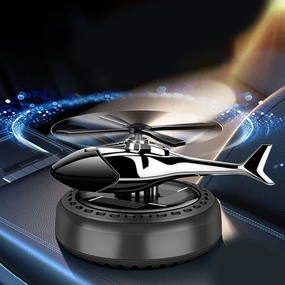 New Car Air Freshener Solar Helicopter Interior Decoration Propeller Rotating Long Lasting Fragrance Perfume Diffuser Car Decor