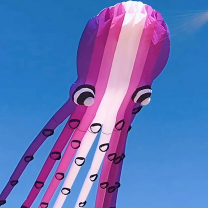15m / 23m Inflatable Octopus Kite with 3D Suction Cups, Soft Laundry Kite,  Professional Giant Kite for Festival