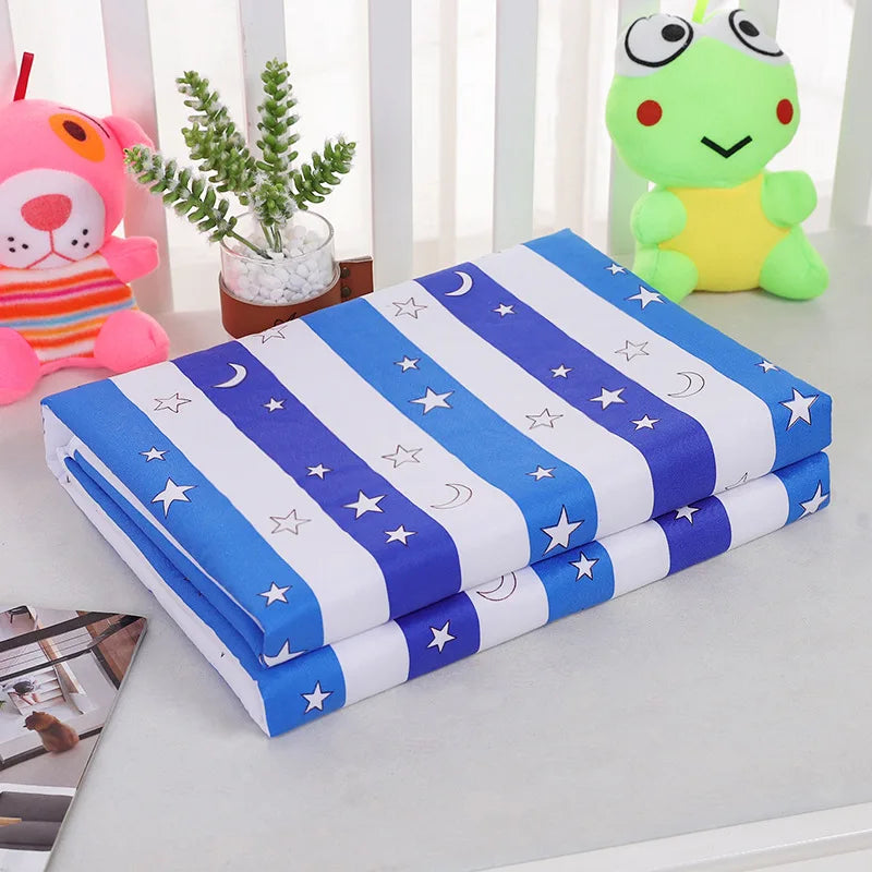Crib Sheet Waterproof Baby Urine Changing Mat Cotton Reusable Infant Change Diaper Pad Cover Washable Newborn Bed Nappy Mattress