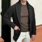 Vintage Fashion Men Knitted Cardigan Sweater Autumn Winter Warm Lapel Knitting Coat Casual Solid Slim Fit Knit Jacket Streetwear